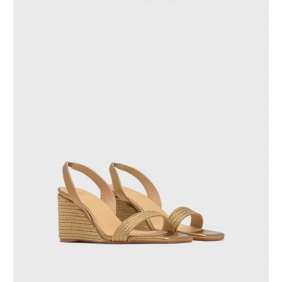 NEW CASTANER women's barby sandal in old gold - Picture 2 of 3